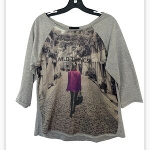 i Jeans by Buffalo Wild Things Blouse in Medium NWT